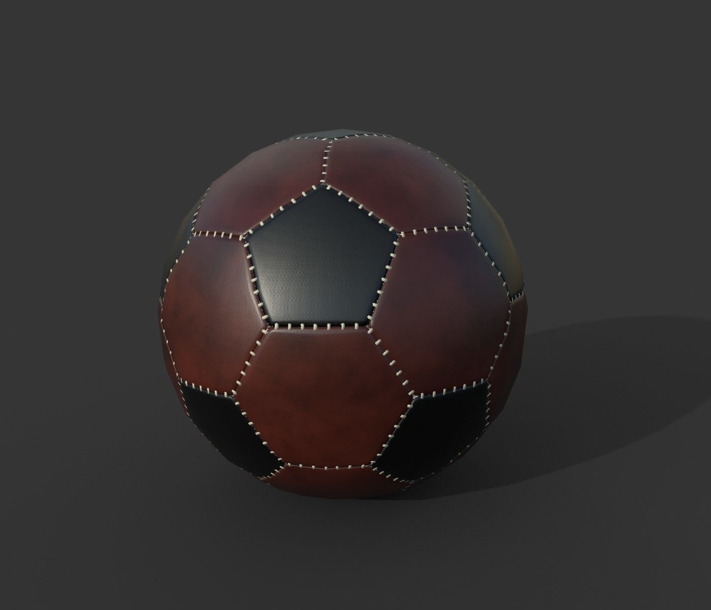 Soccer Ball PBR Low-poly 3D model_5
