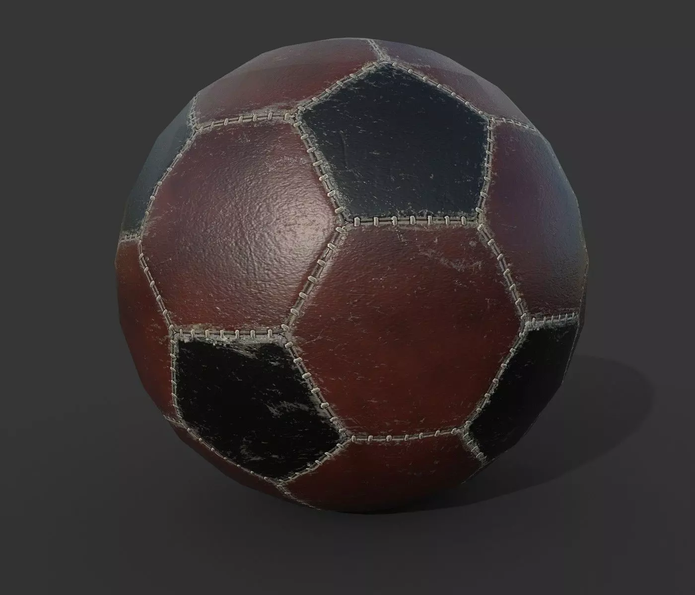Soccer Ball PBR Low-poly 3D model_0