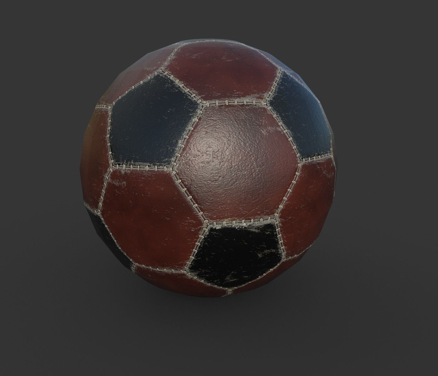 Soccer Ball PBR Low-poly 3D model_2