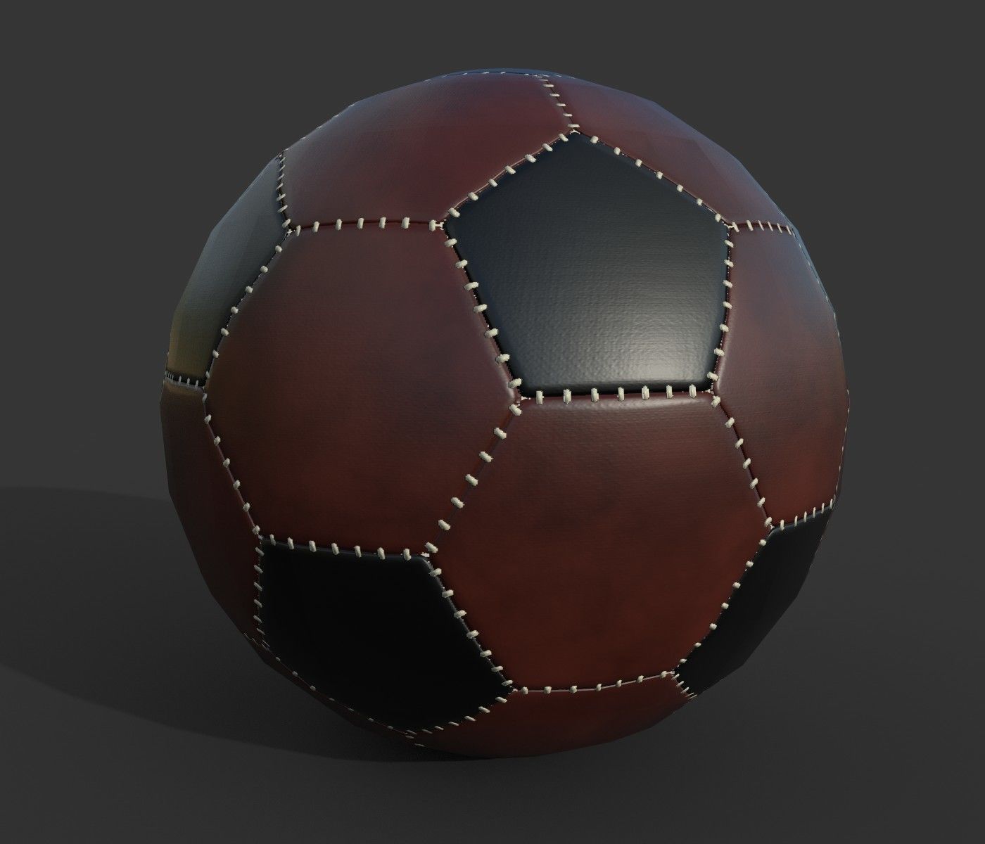 Soccer Ball PBR Low-poly 3D model_3