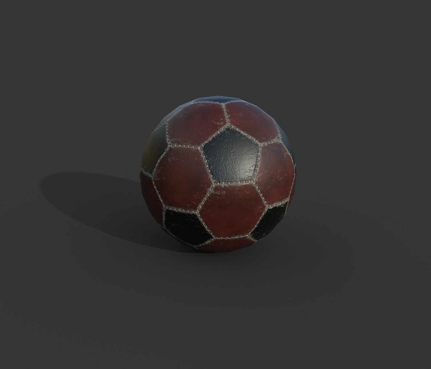 Soccer Ball PBR Low-poly 3D model_6