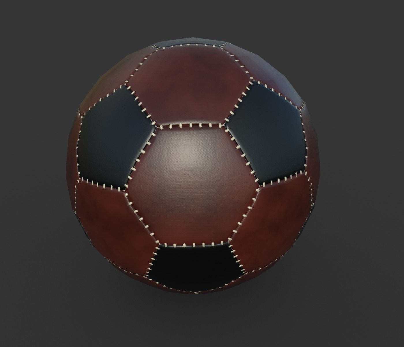 Soccer Ball PBR Low-poly 3D model_4