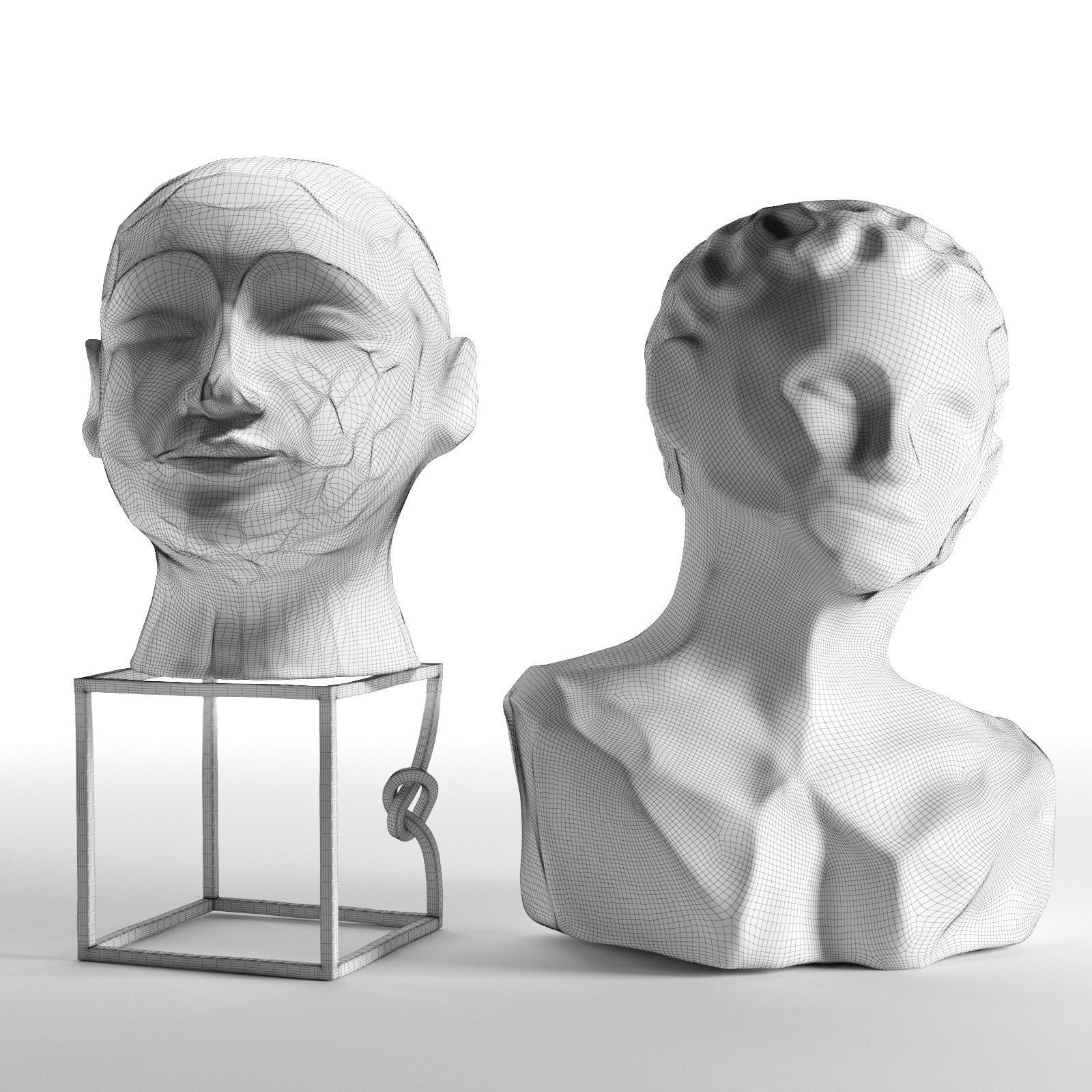 Head Sculptures 3D model_3