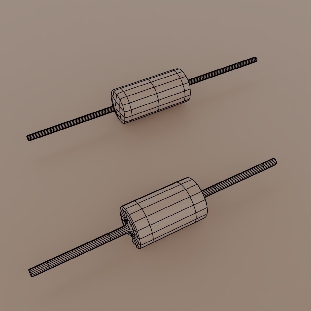 Basic Electronic Components Pack 3D model_10