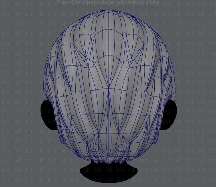 3D Hair style for boy V05 Low-poly 3D model_13