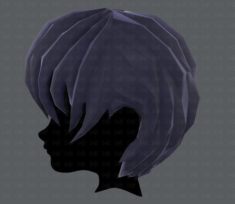 3D Hair style for boy V05 Low-poly 3D model_23