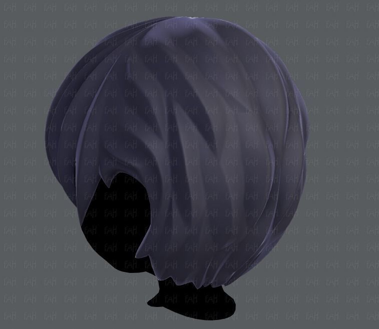 3D Hair style for boy V05 Low-poly 3D model_6