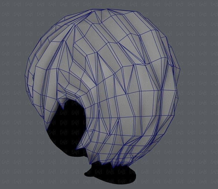 3D Hair style for boy V05 Low-poly 3D model_30