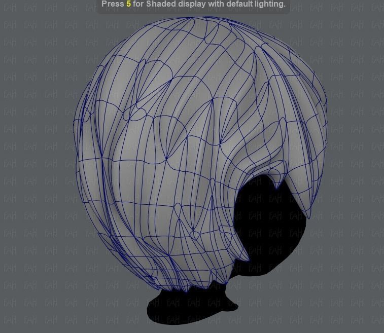 3D Hair style for boy V05 Low-poly 3D model_12