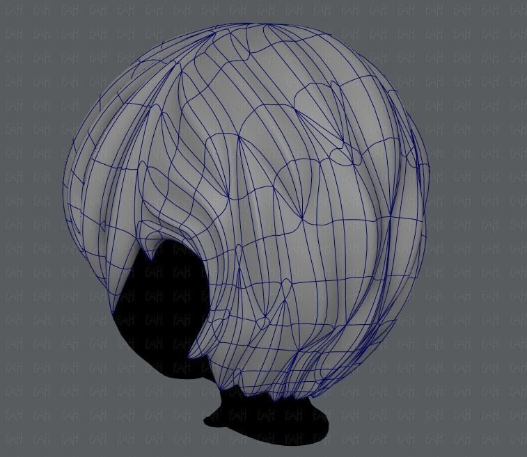 3D Hair style for boy V05 Low-poly 3D model_14