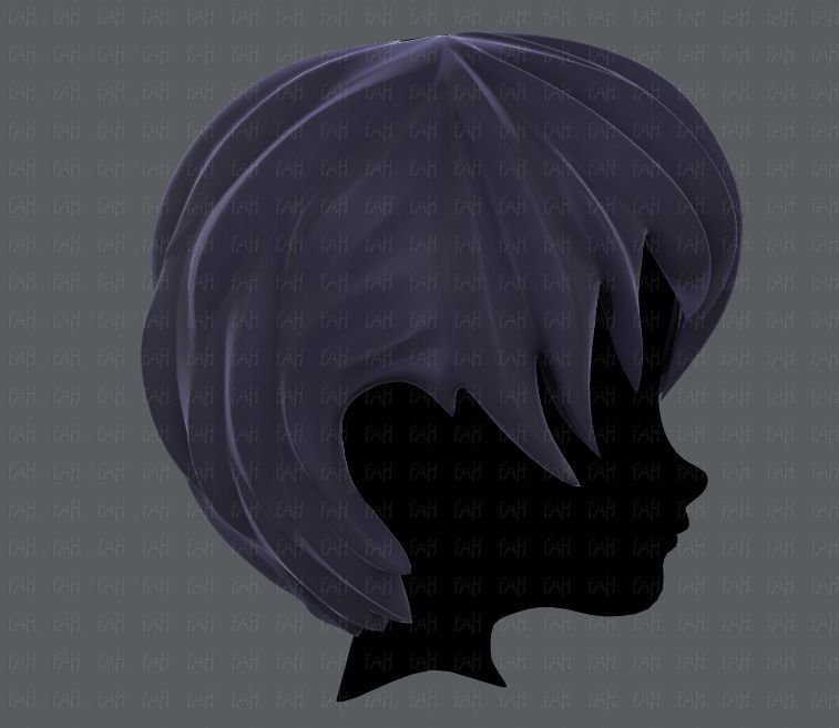 3D Hair style for boy V05 Low-poly 3D model_3