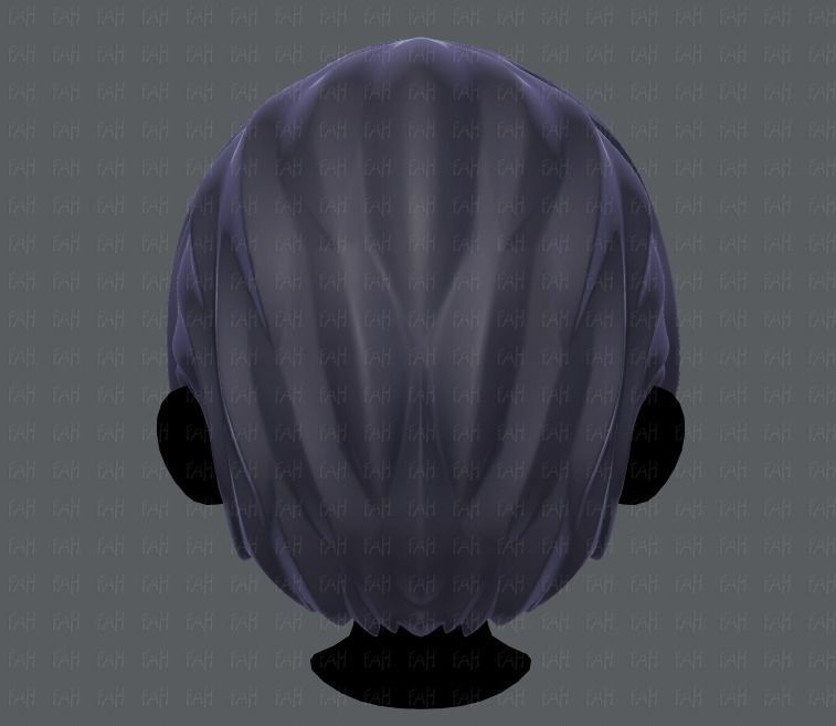 3D Hair style for boy V05 Low-poly 3D model_5