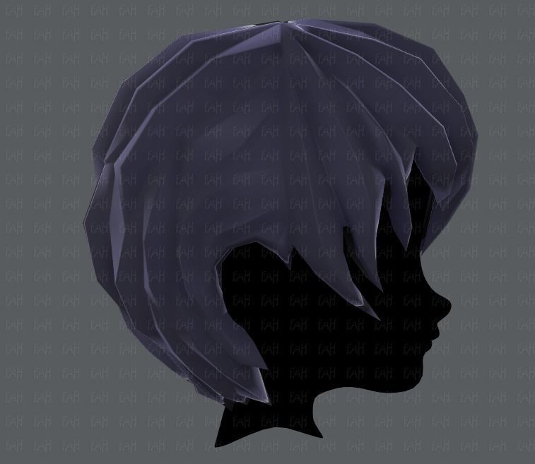 3D Hair style for boy V05 Low-poly 3D model_19