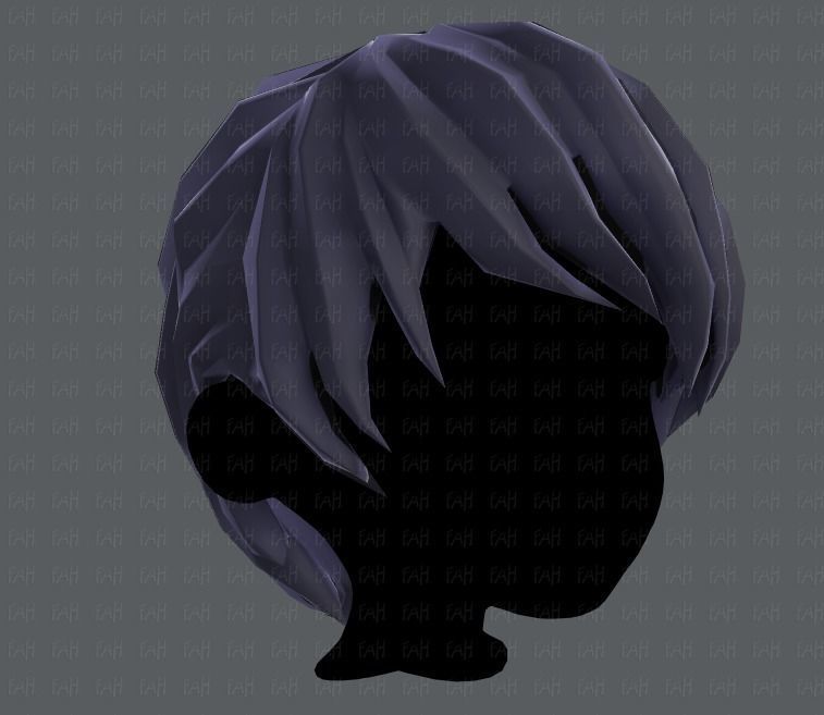 3D Hair style for boy V05 Low-poly 3D model_18