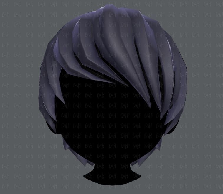 3D Hair style for boy V05 Low-poly 3D model_17