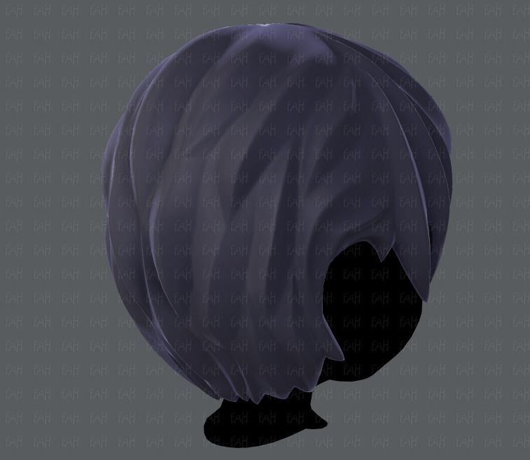 3D Hair style for boy V05 Low-poly 3D model_4