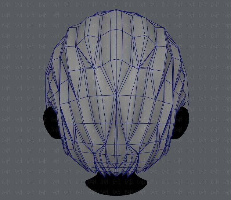 3D Hair style for boy V05 Low-poly 3D model_29