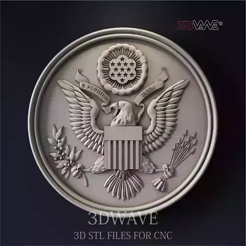 USA seal 3d stl files for CNC