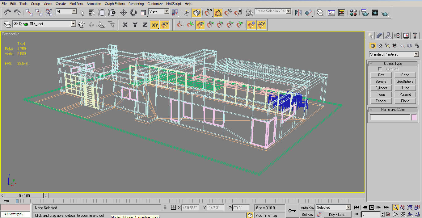 Modern House Set 1 Low-poly 3D model_9