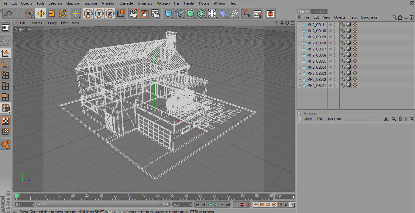 Modern House Set 1 Low-poly 3D model_18