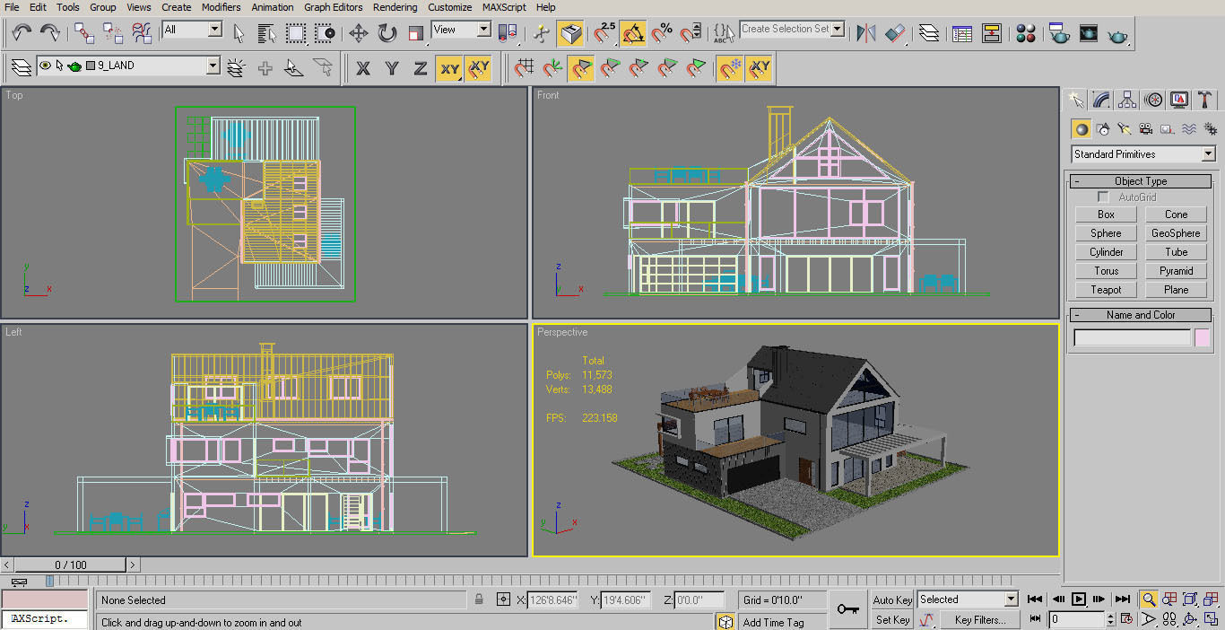 Modern House Set 1 Low-poly 3D model_29