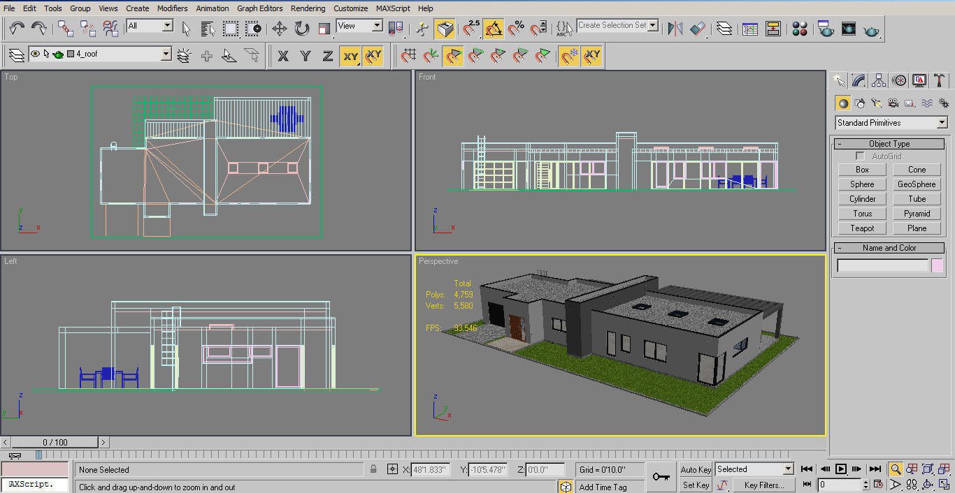 Modern House Set 1 Low-poly 3D model_11