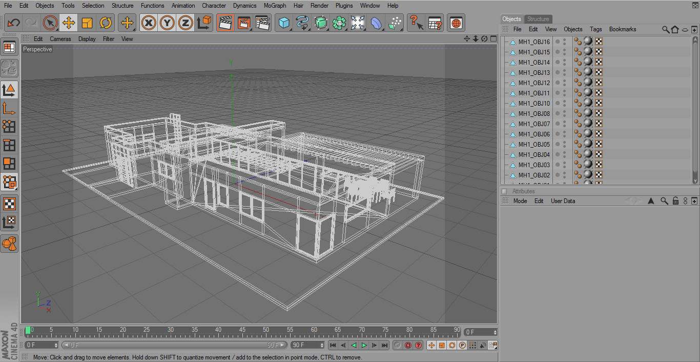 Modern House Set 1 Low-poly 3D model_7