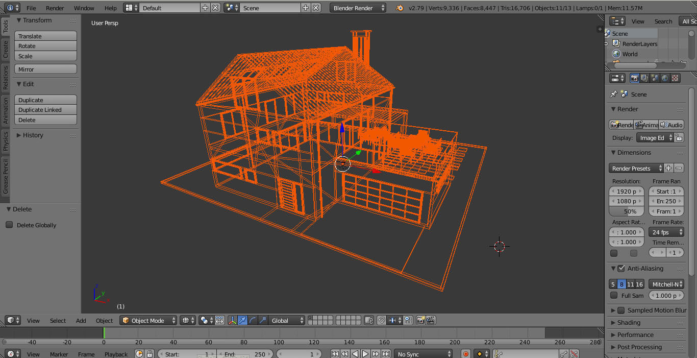 Modern House Set 1 Low-poly 3D model_15