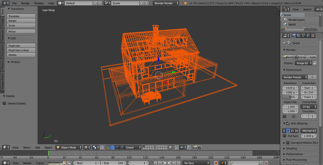 Modern House Set 1 Low-poly 3D model_31