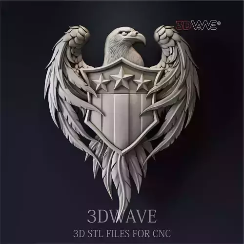 American Eagle 3d stl files for CNC