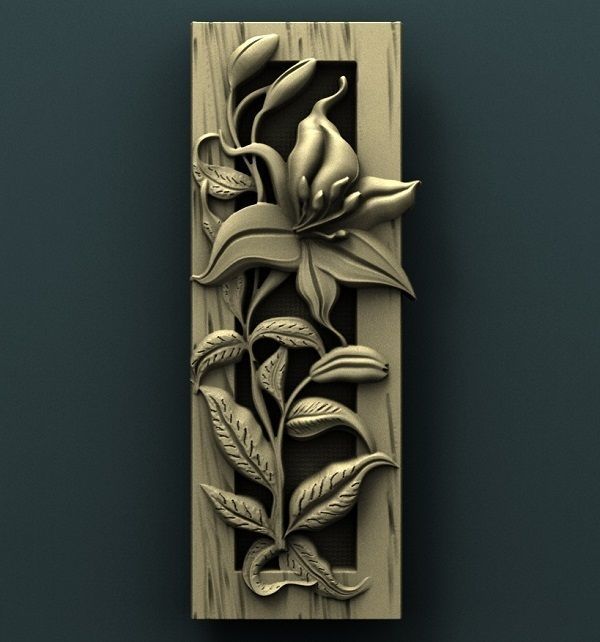 Flower 3d stl model for cnc