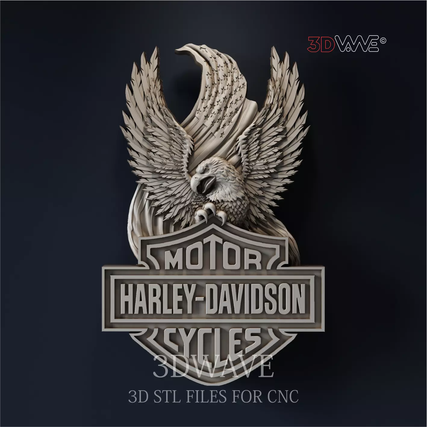 Harley Davidson 3d stl model for cnc 3D print model_0