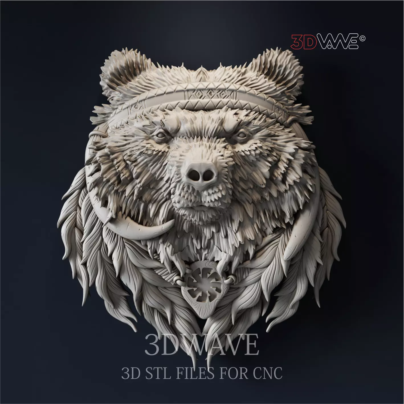 BEAR HEAD  3D print model_0