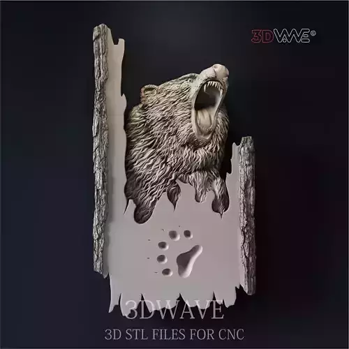 Bear 3d stl files for CNC