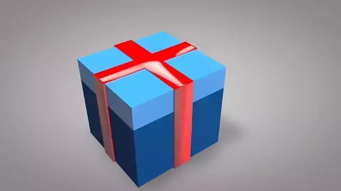 Gift Box Low-poly  3d Modeling  Low-poly 3D model