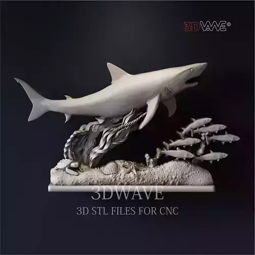 SHARK 3d stl files for CNC