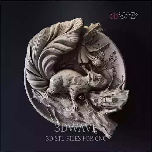 SQUIRREL 3d stl file for CNC