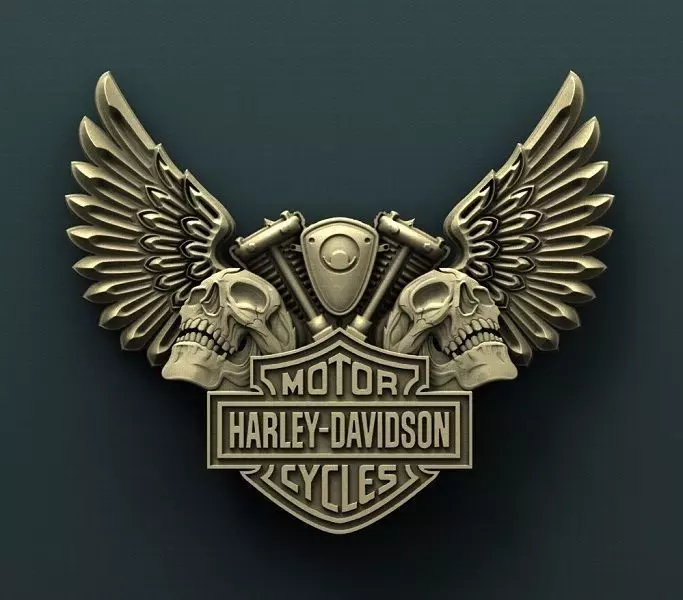 Harley Davidson 3d stl model for cnc 3D print model_0