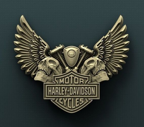 Harley Davidson 3d stl model for cnc 3D print model