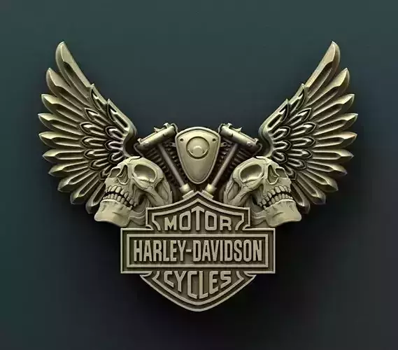 Harley Davidson 3d stl model for cnc 3D print model