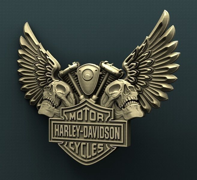 Harley Davidson 3d stl model for cnc 3D print model_2