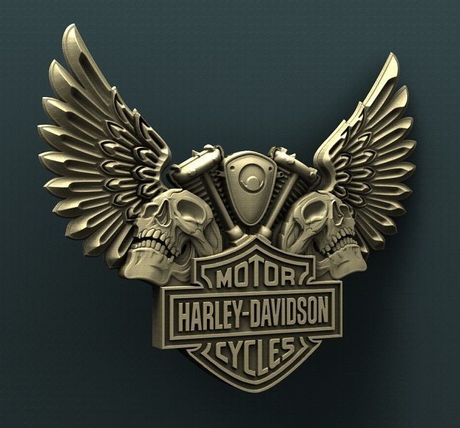 Harley Davidson 3d stl model for cnc 3D print model_1