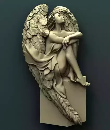 Angel 3d stl model for cnc 3D print model