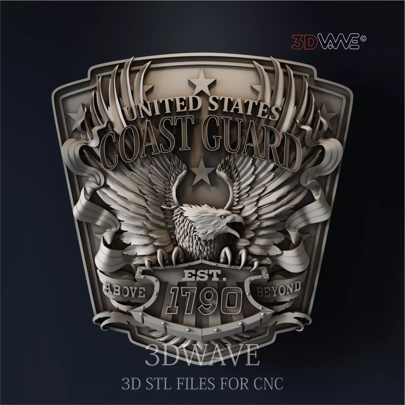 US COAST GUARD WALL DECOR 3D print model_0