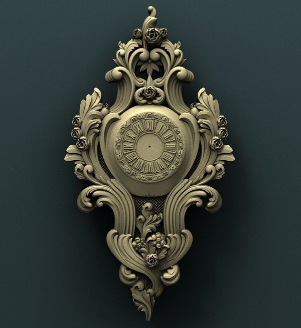 Wall clock 3d stl model for cnc