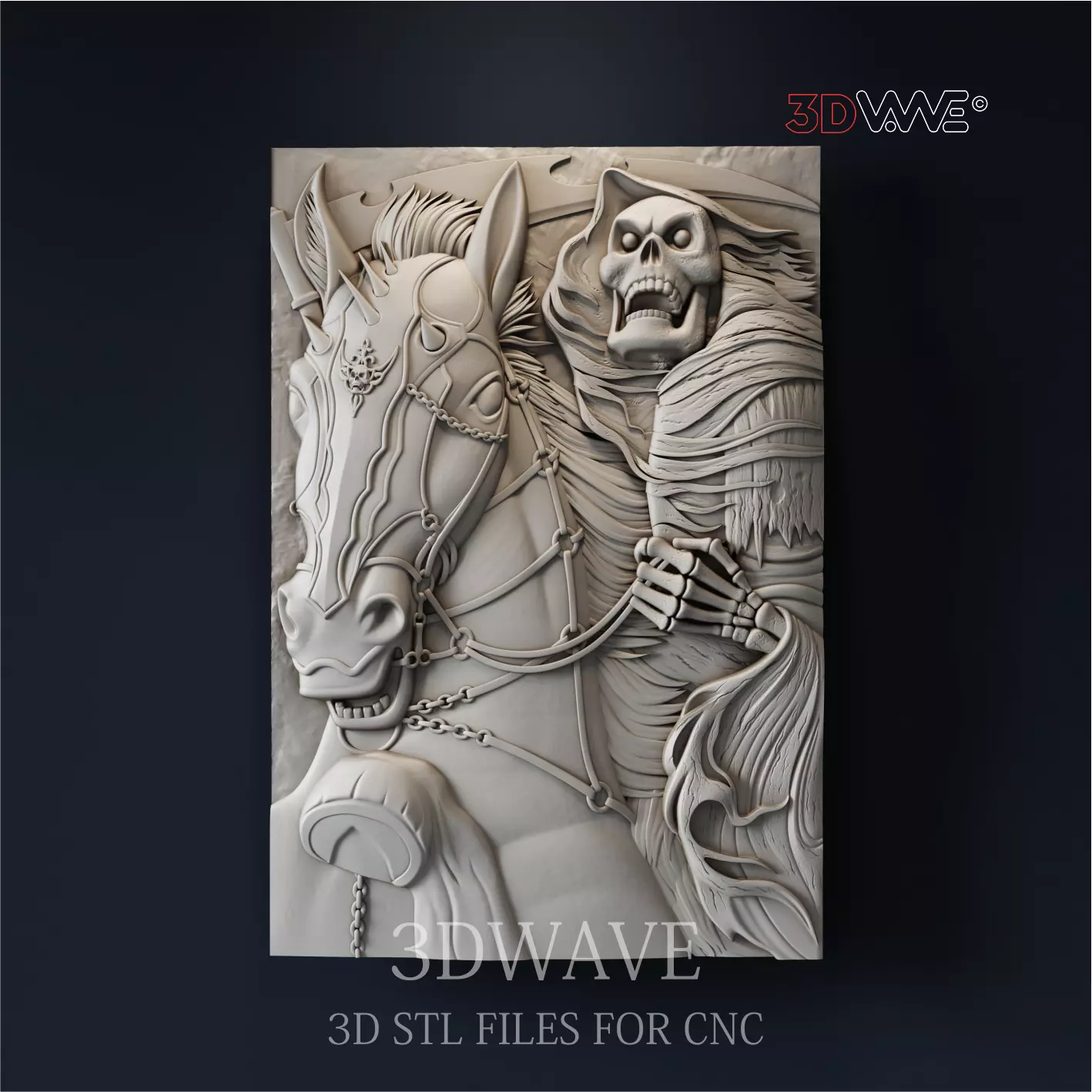 DEATH ON HORSE 3D print model_0