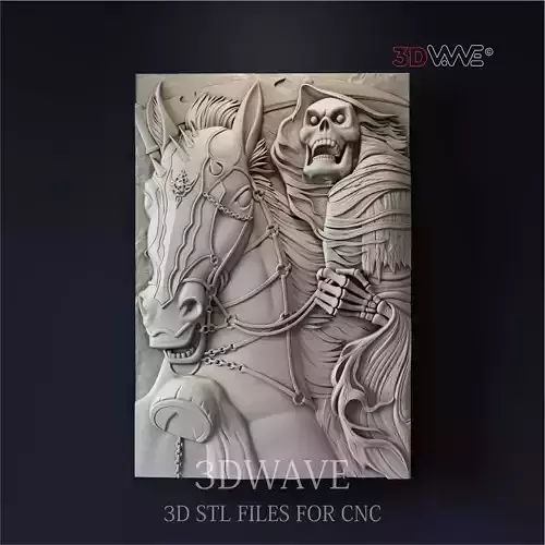 DEATH ON HORSE 3D print model