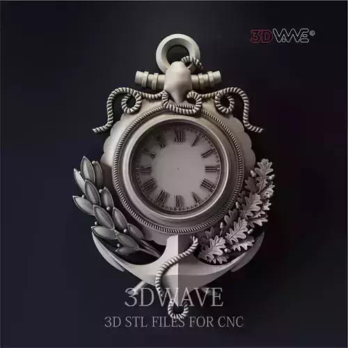 ANCHOR WALL CLOCK 3D print model