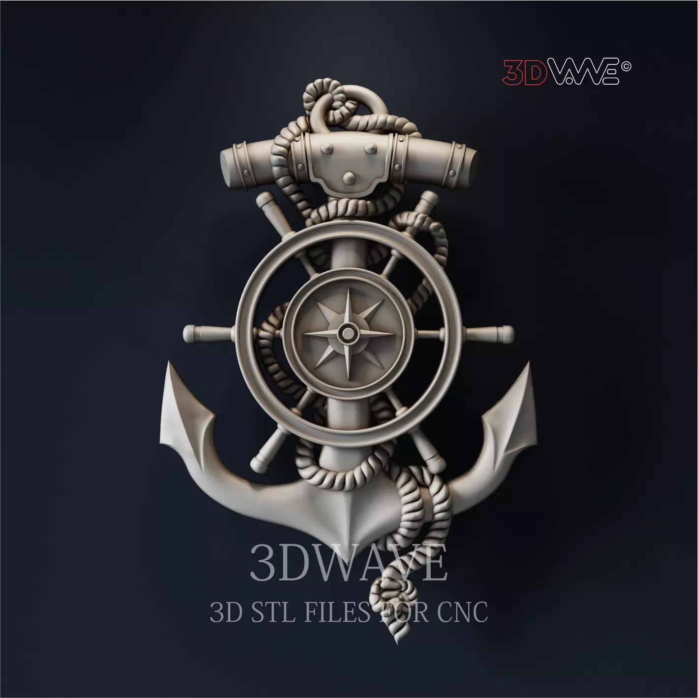 ANCHOR COMPASS  3D print model_0