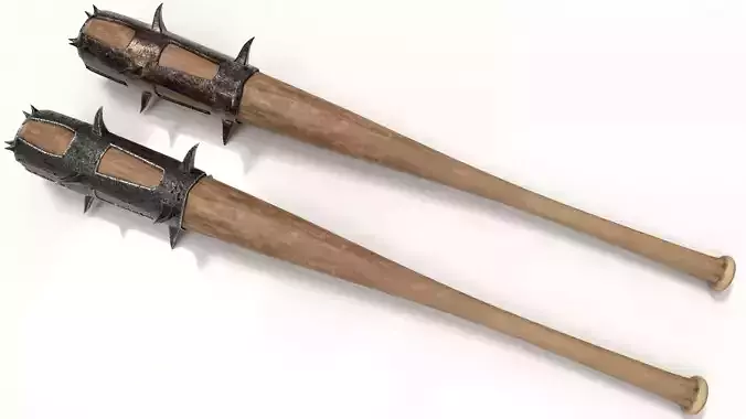 Spiked Bat Set Low-poly 3D model
